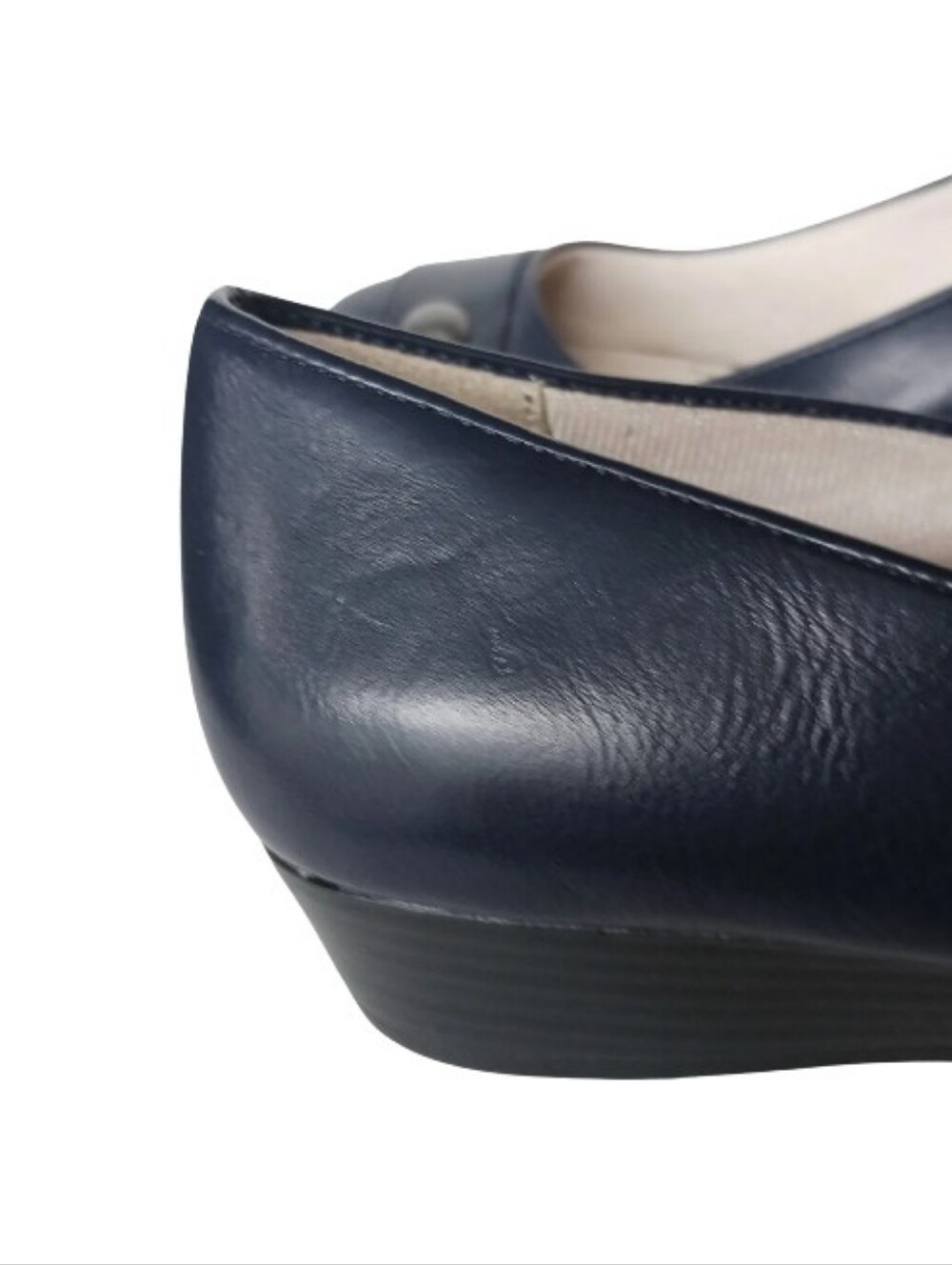 Lifestride Heels Women's 7.5 Navy Blue Slip-on Professional Wedge Shoes - Picture 5 of 8